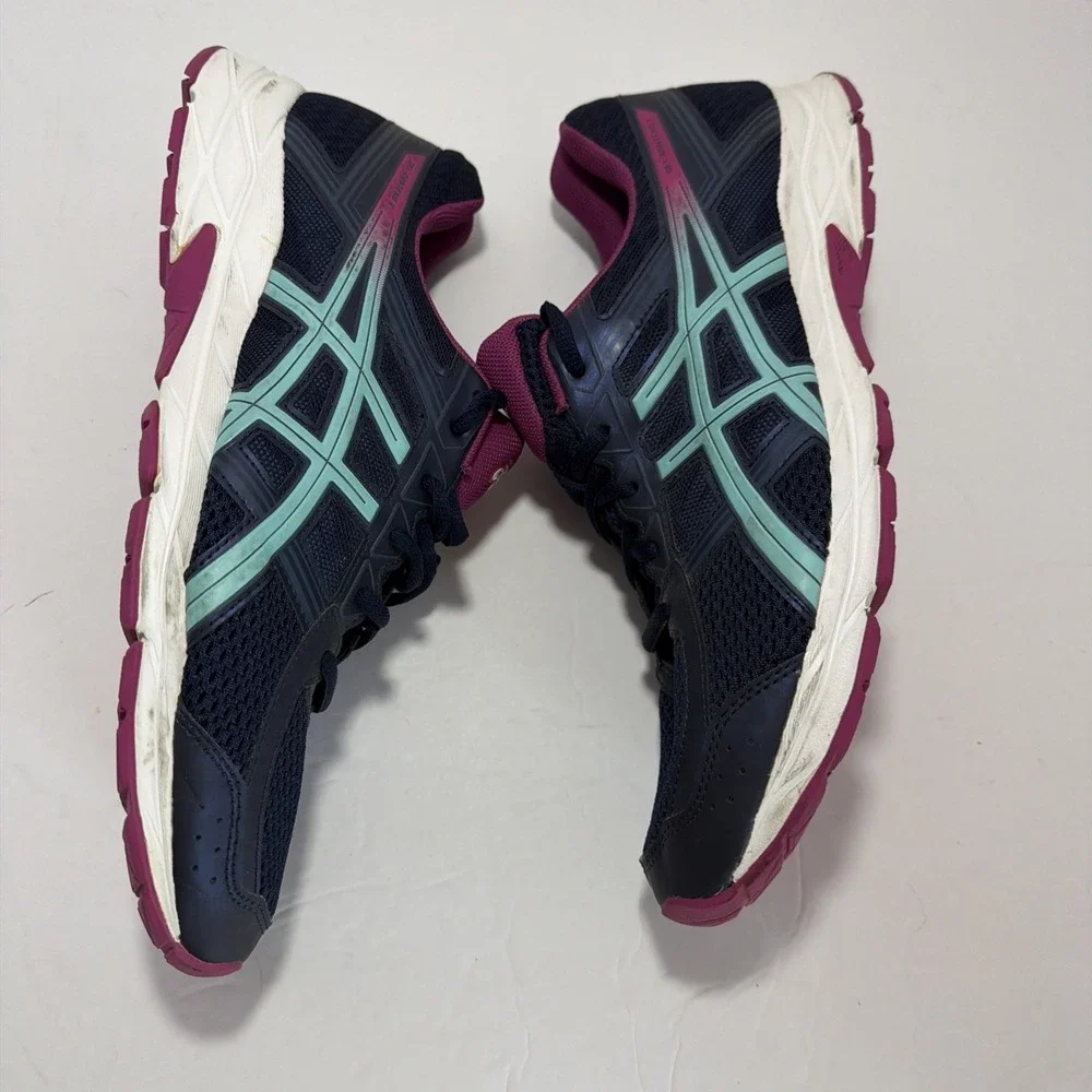 ASICS Gel-Contend 4 Ortholite Running Athletic Shoes Blue T765N Women's Size 12